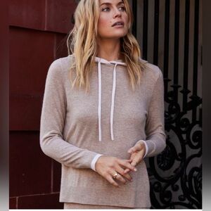 Summersalt The Coziest Cashmere Blend Tan Hoodie Sweater Size Small